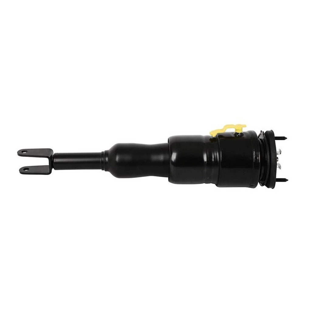 Front air suspension strut with black body and two-eye mounting bracket at the end