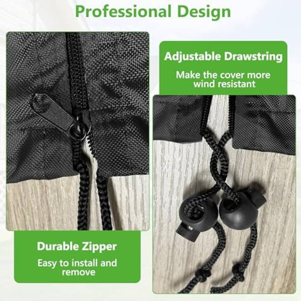 Adjustable tire cover with durable zipper and braided drawstring details