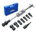 12-piece blind hole collet bearing puller set with metal puller rod and collets