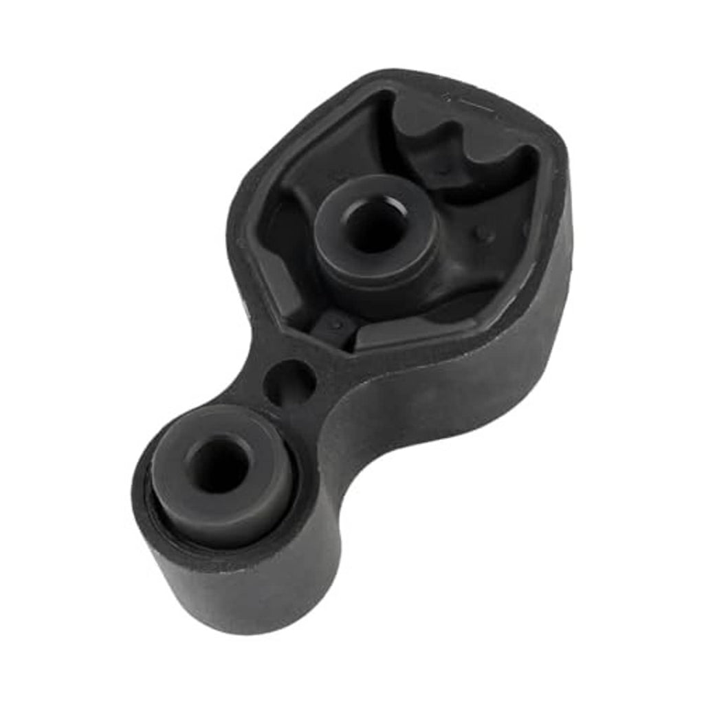 Rear torque strut engine mount bushing, dark gray/black, angled view with two ports