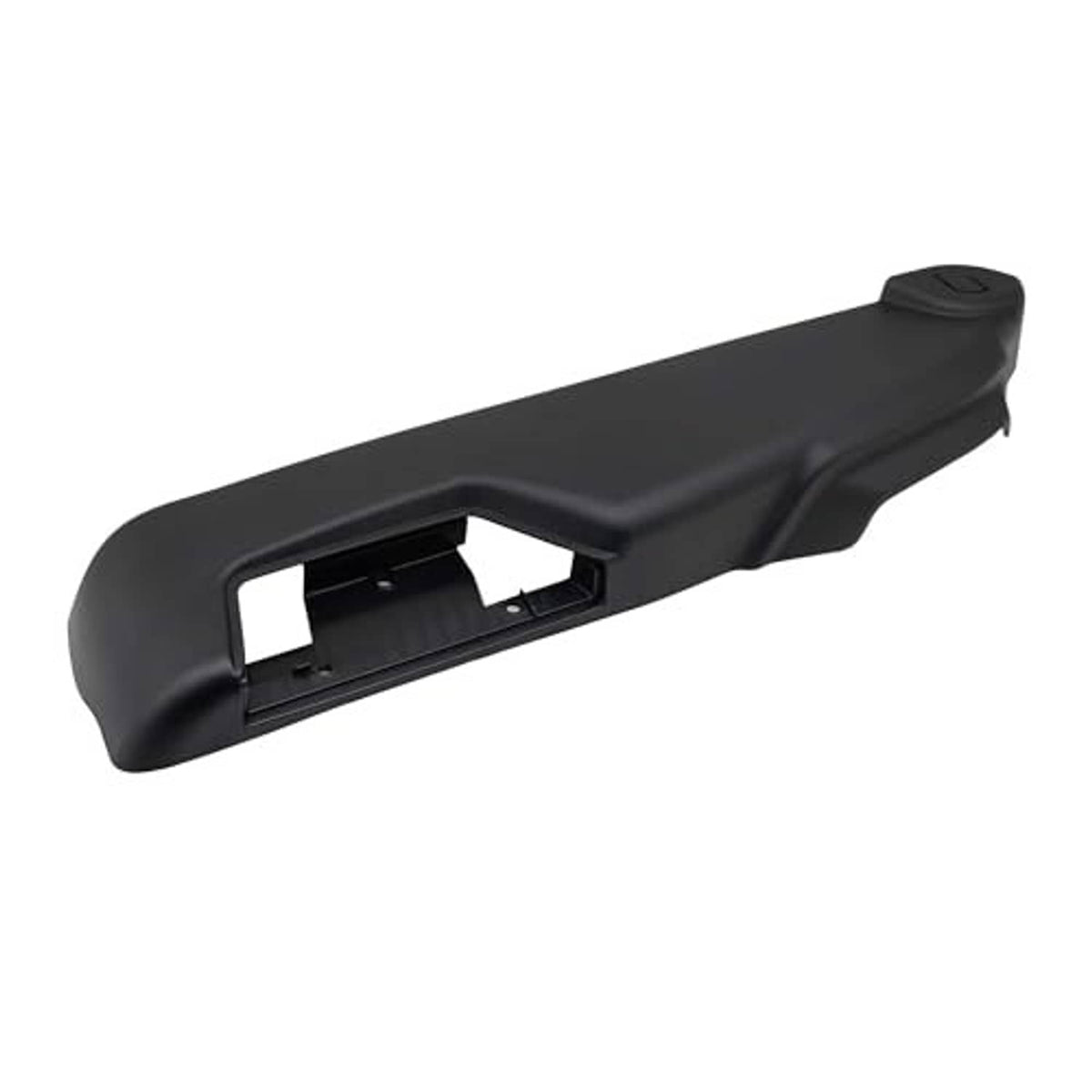 Black power seat switch trim bezel panel housing with large front rectangular opening