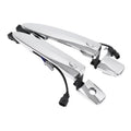 Chrome exterior door handle set with smart keyless entry and sensor components