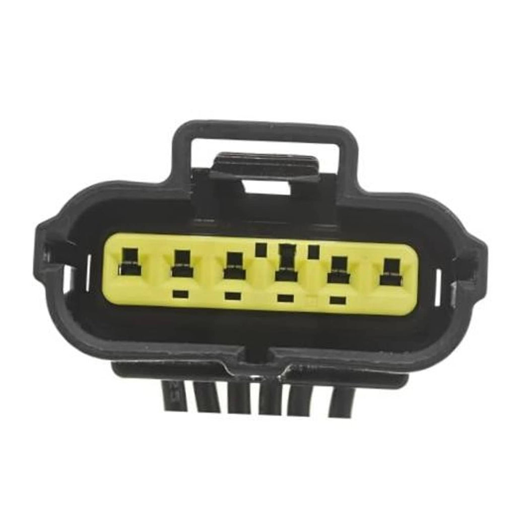 MAF pigtail connector, yellow 8-pin female socket in black housing