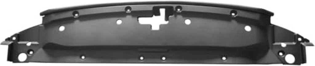 Black curved radiator support cover panel with multiple mounting holes