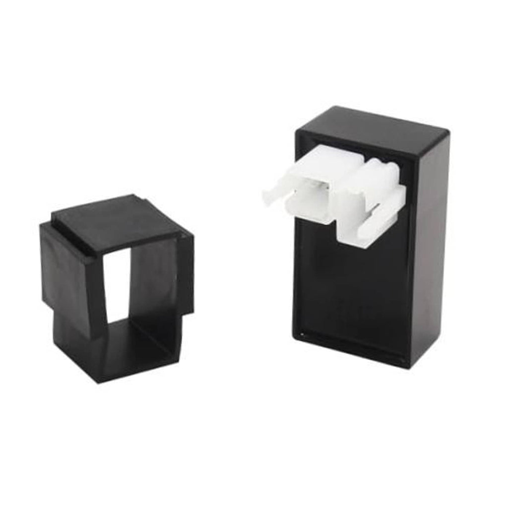 6-pin AC CDI box, black housing with white plastic connector plug