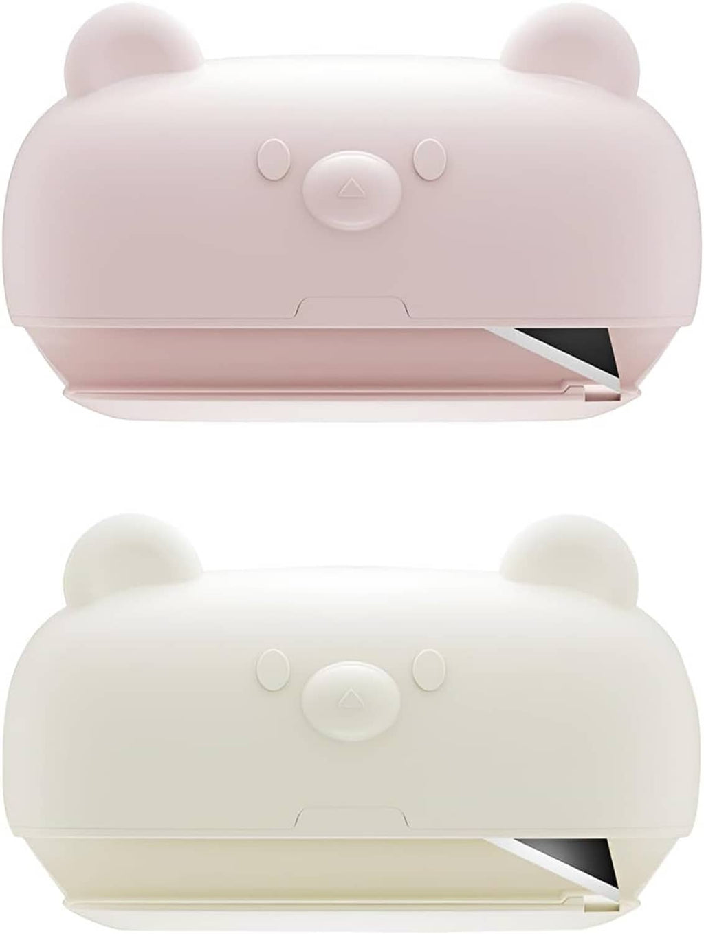 Kitten-shaped cardboard cutter set, pink body with two rounded ear grips, two units