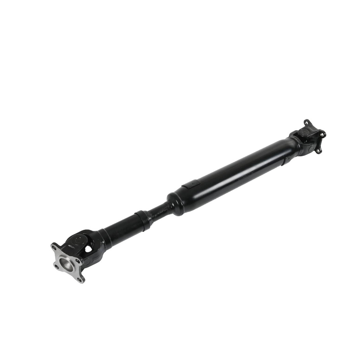 Front prop shaft assembly, long dark shaft with flange end caps