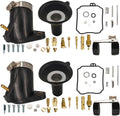 Carburetor rebuild kit components: rubber boots, gaskets, brass jets, screws, pins