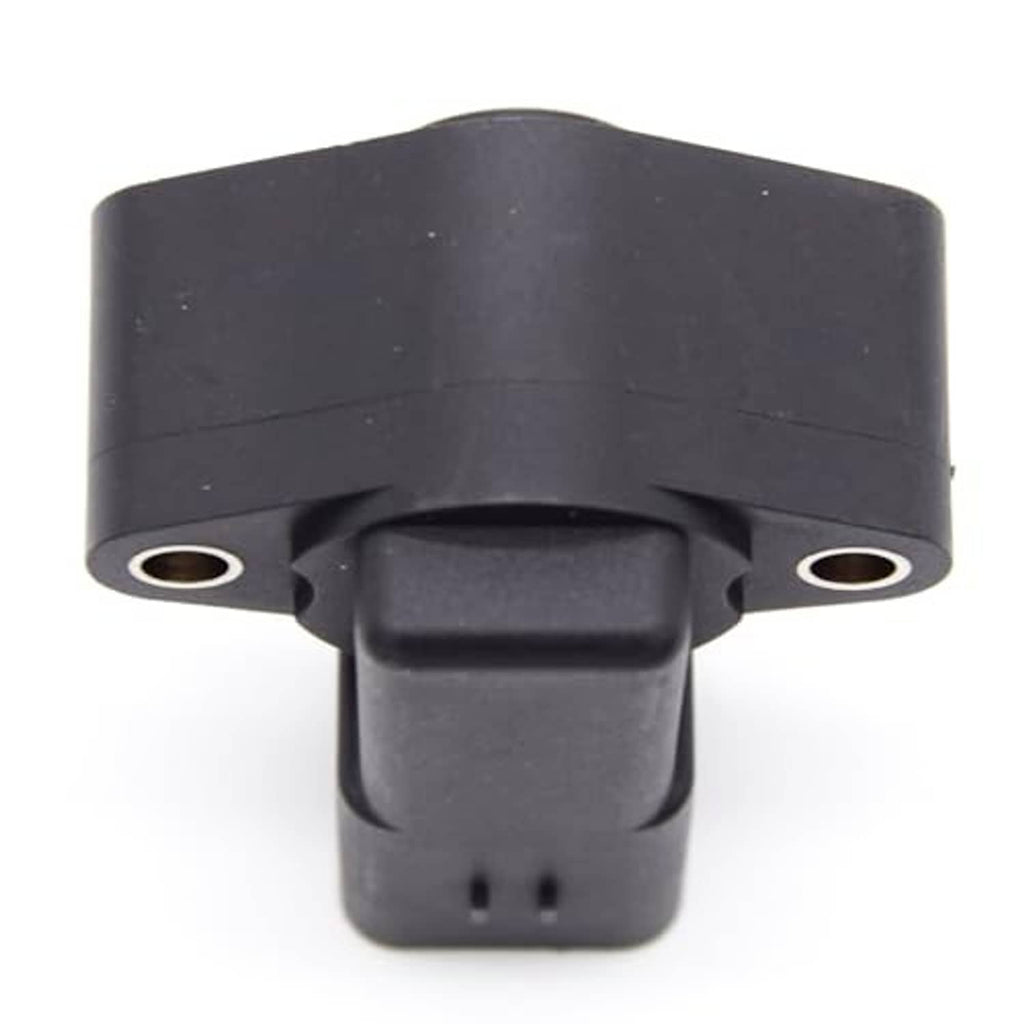 Rotational position sensor with oval mounting base and black electrical connector