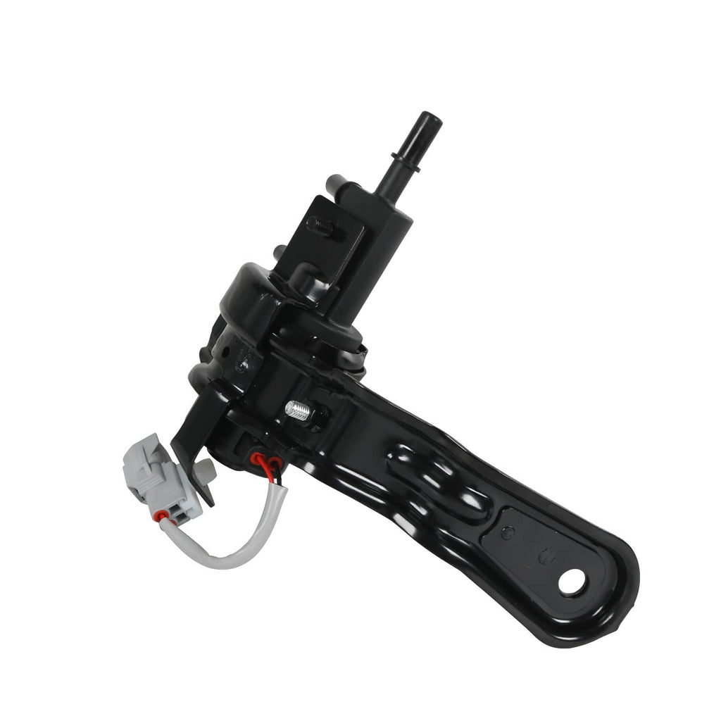 Black fuel tank valve assembly with long arm bracket and wiring harness