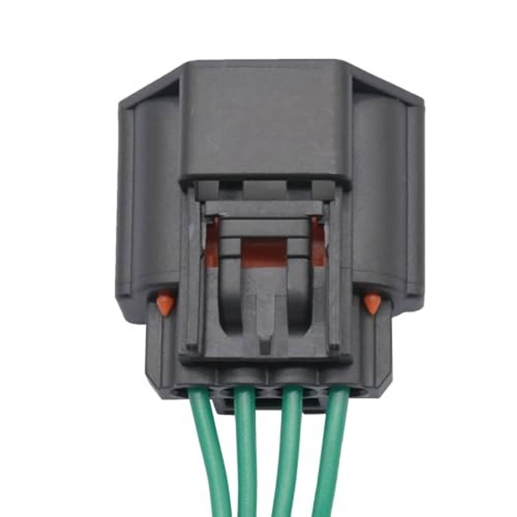 Electronic throttle body actuator connector pigtail, exposed terminal side with green leads