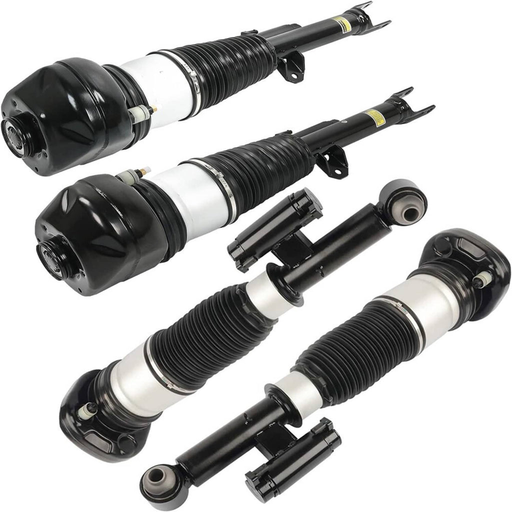 Air suspension strut kit with multiple units, black boots, white center collars