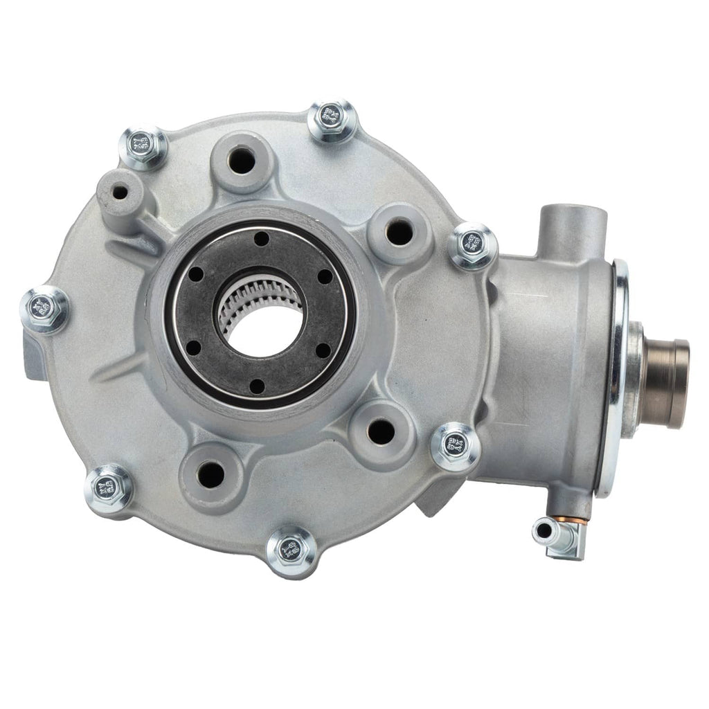 Rear differential assembly showing circular seal housing and mounting bolt points