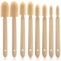 Tan rubber caulking finishing tool set with multiple curved tips