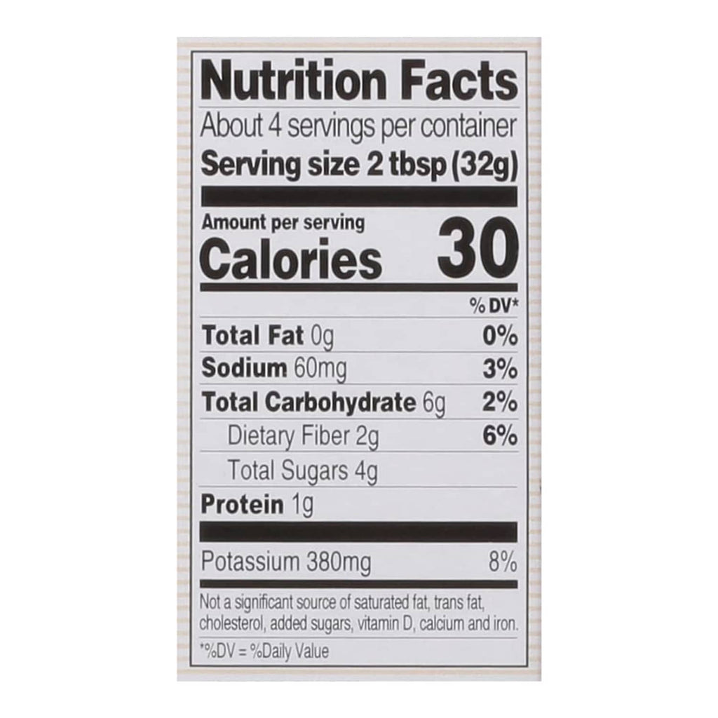 Nutrition Facts panel for Mutti double concentrated tomato paste