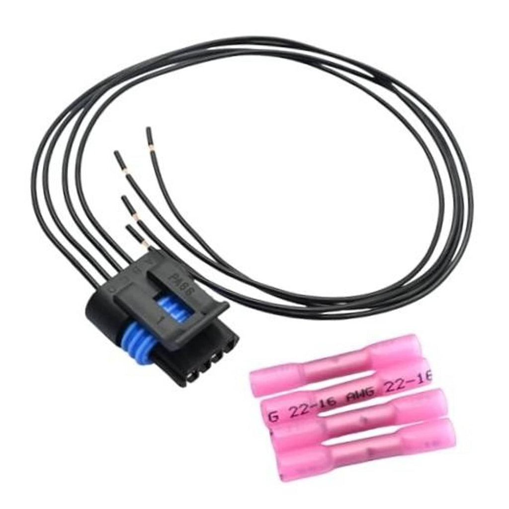 Electronic throttle body connector with wiring harness and blue-ring plug