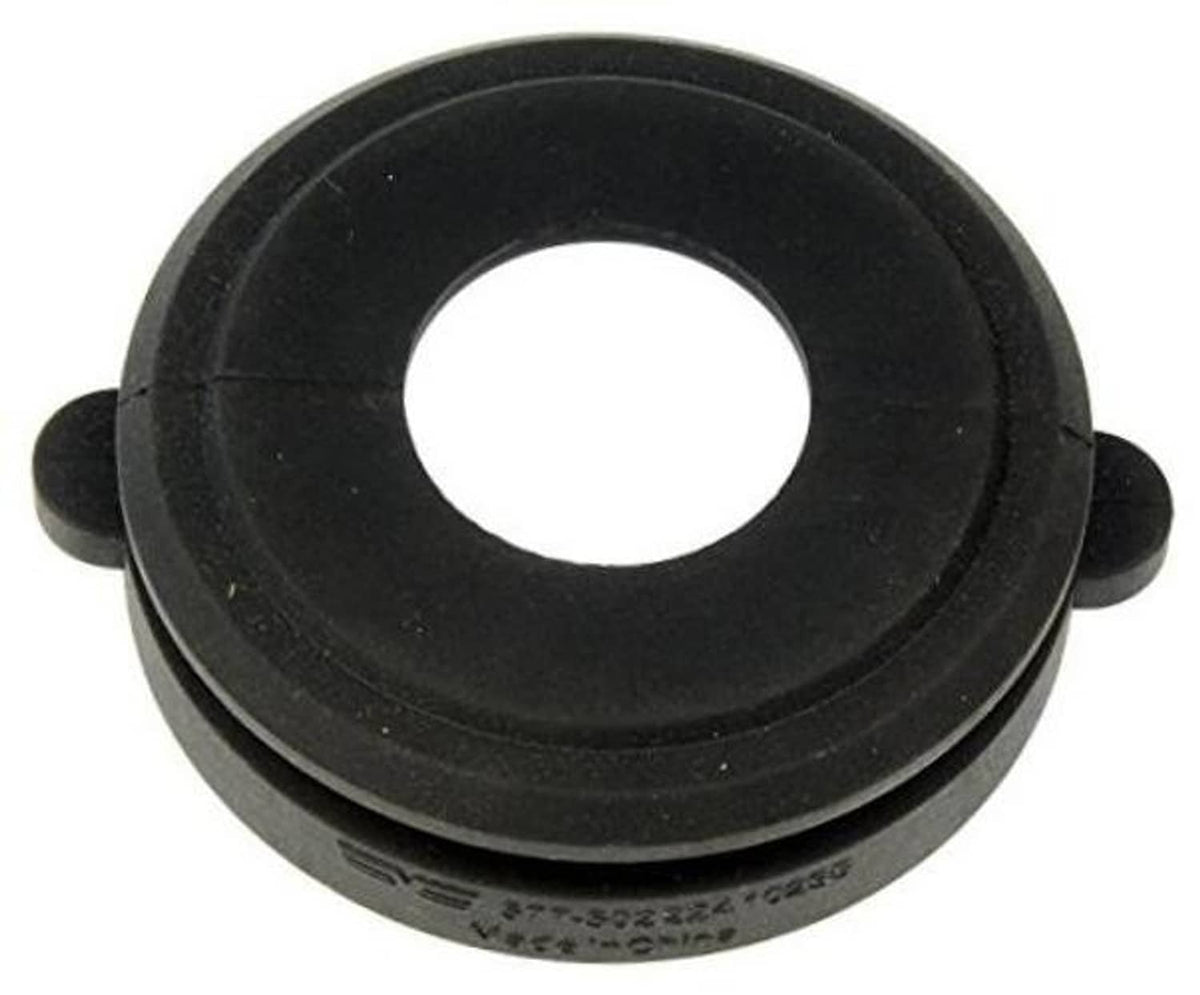 Black fuel filler neck seal with center hole and two side tabs