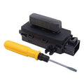Black 6-way power seat switch module with yellow probe and metal pin