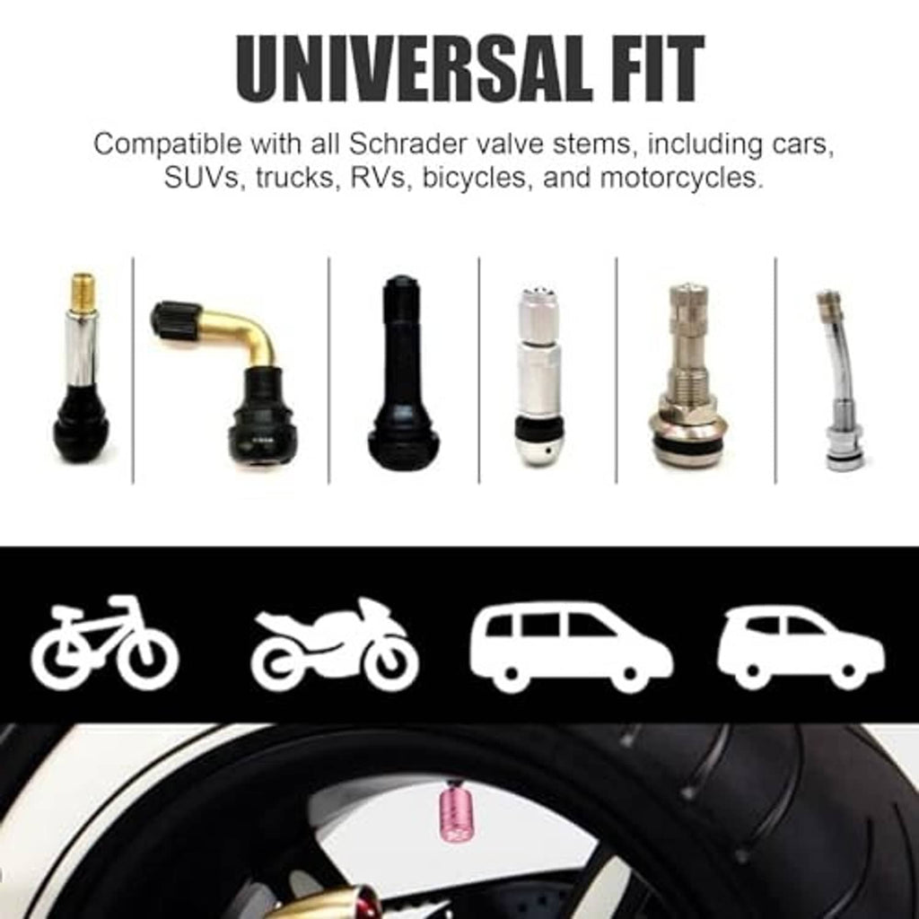 Pink aluminum tire valve stem cap with cat paw top for Schrader valves