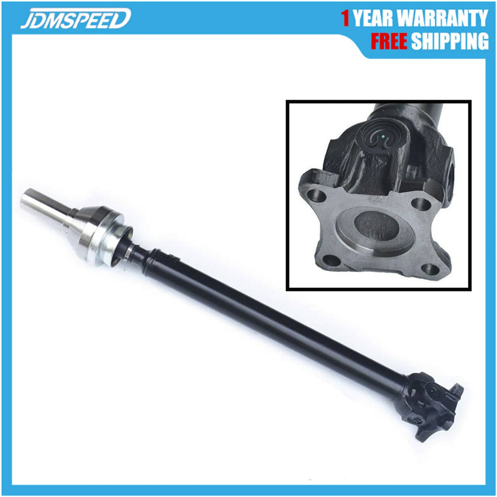 Front prop drive shaft assembly with black steel shaft and mounting flange