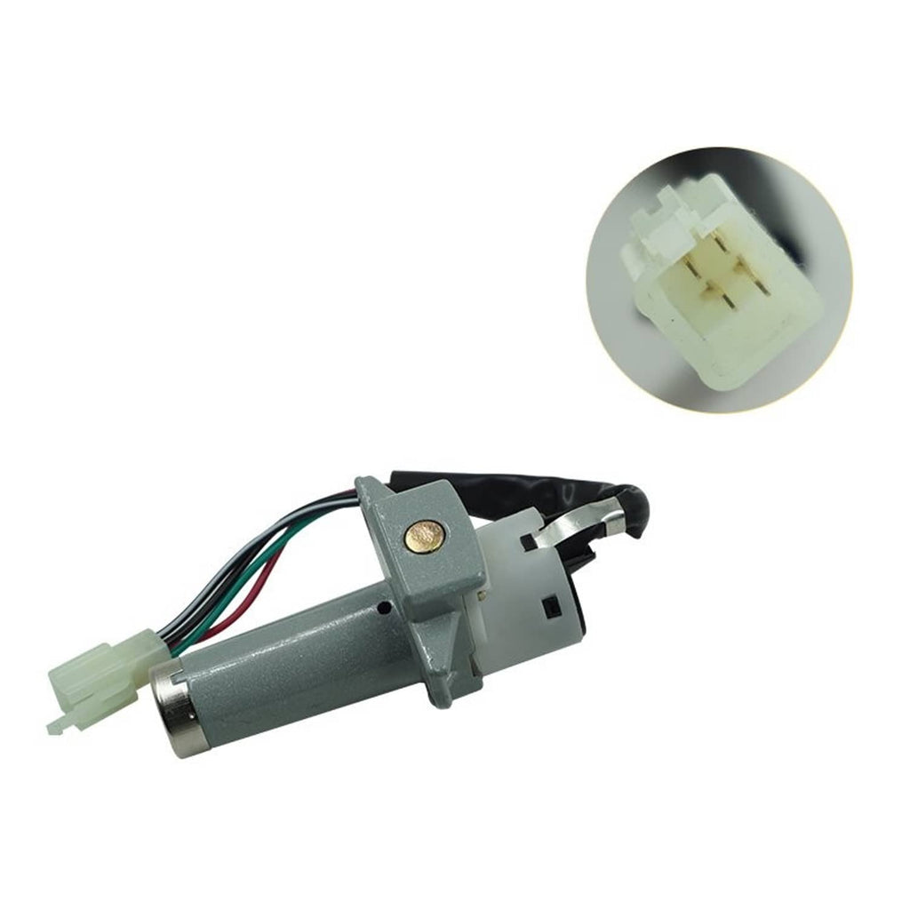 Ignition switch with electrical connector and wiring harness, lock cylinder included