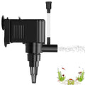Black aquarium powerhead pump with intake strainer and adjustable air tube