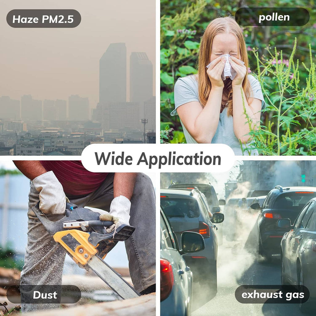 Protection for dust and pollen, woman covering nose outdoors with tissue