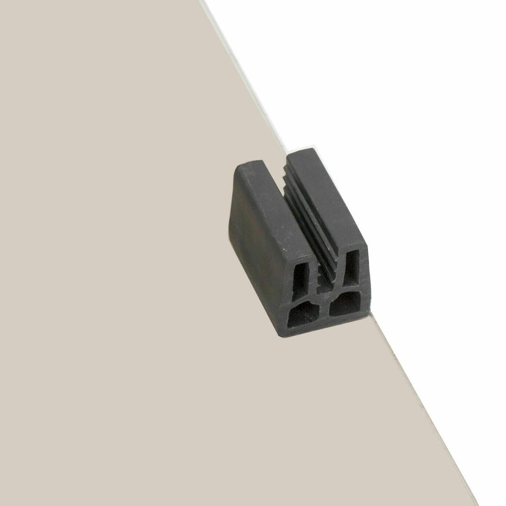 Tinted windshield windscreen corner bracket and mounting clips detail