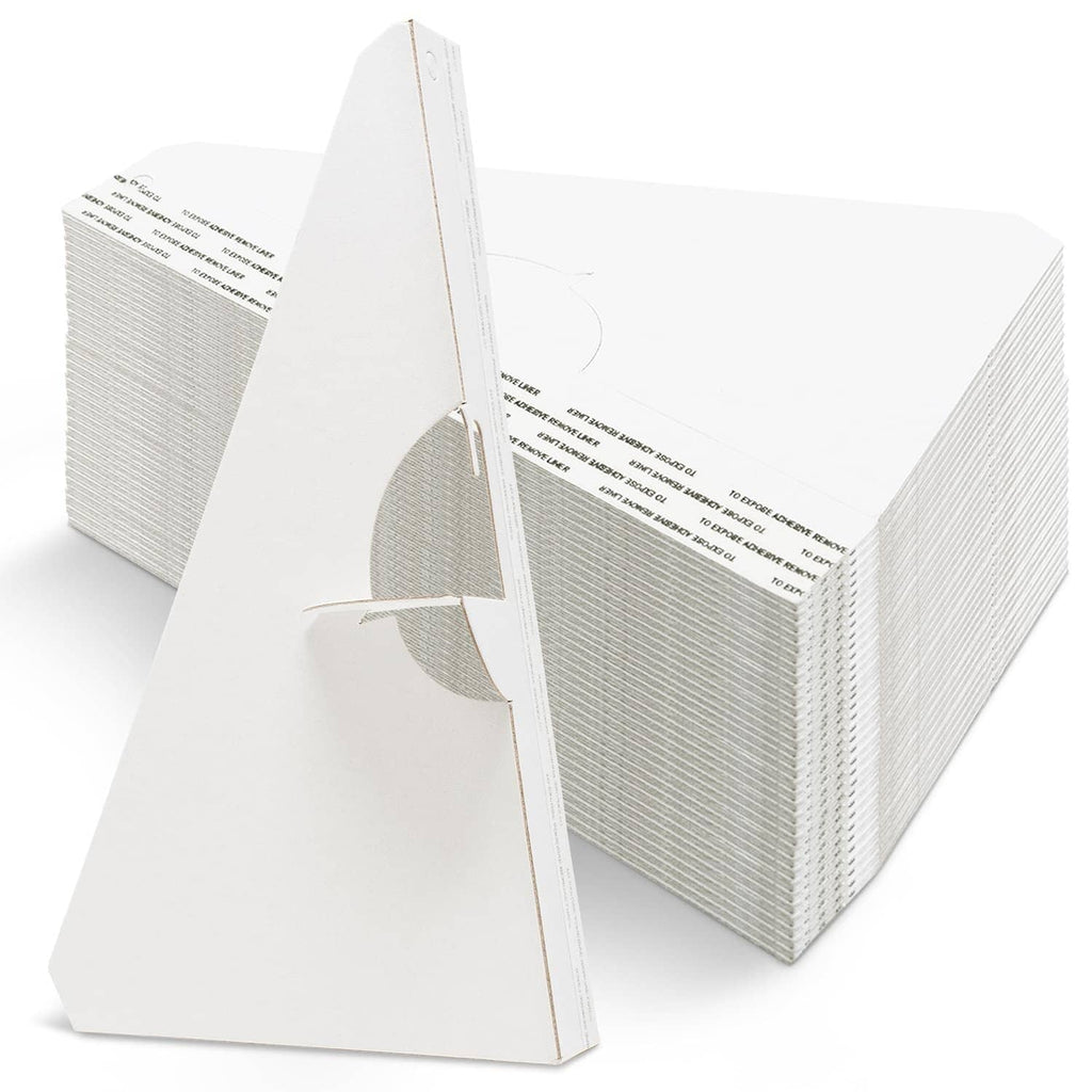 Stack of white 5-inch self-stick cardboard easel backs with folding support tab