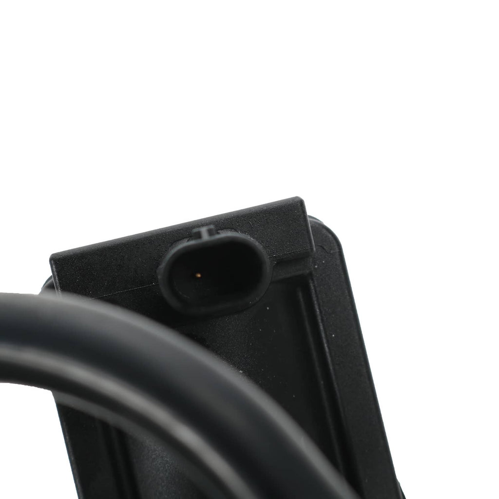 Close-up of turbocharger electrical plug connector on black housing