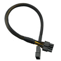 Braided power adapter cable with Molex LP4 male and CPU 8-pin (4+4) connectors