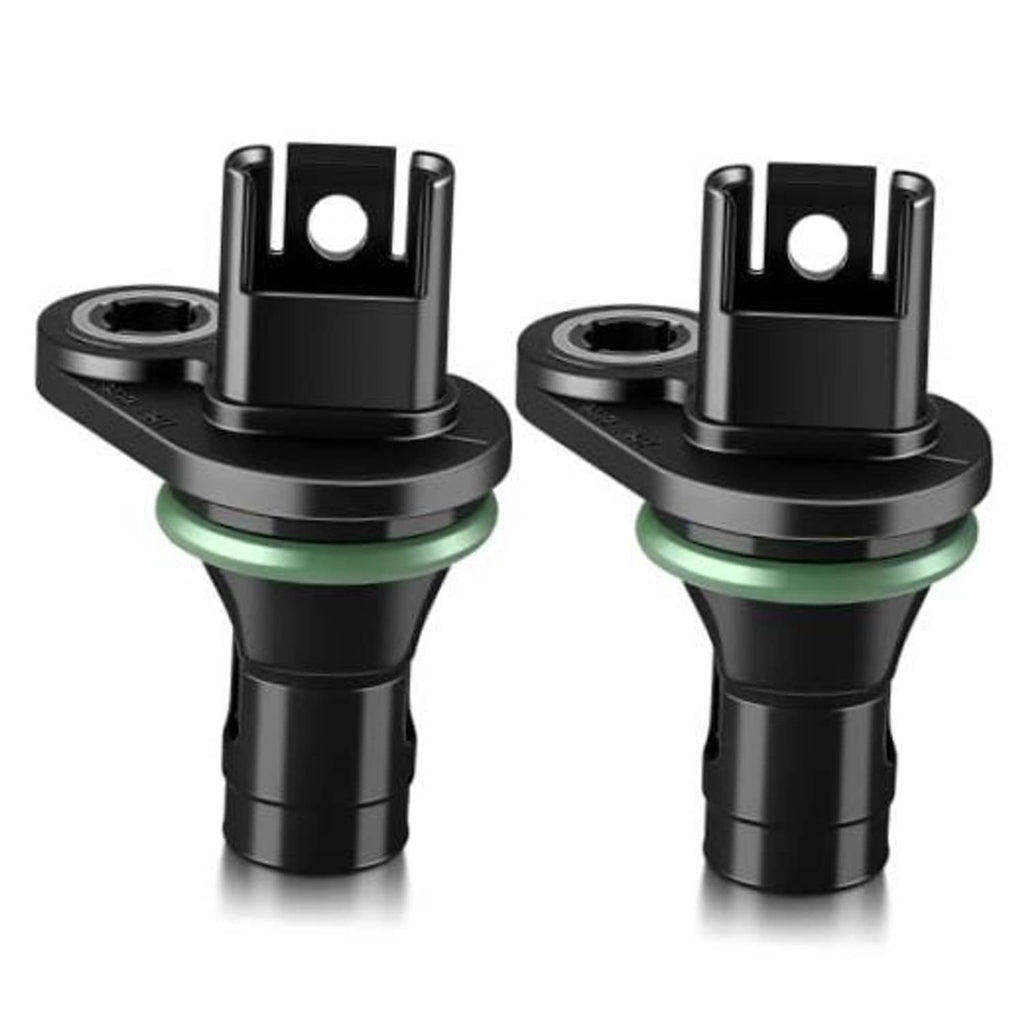 Camshaft position sensor pair, black body with green sealing ring and connector tab