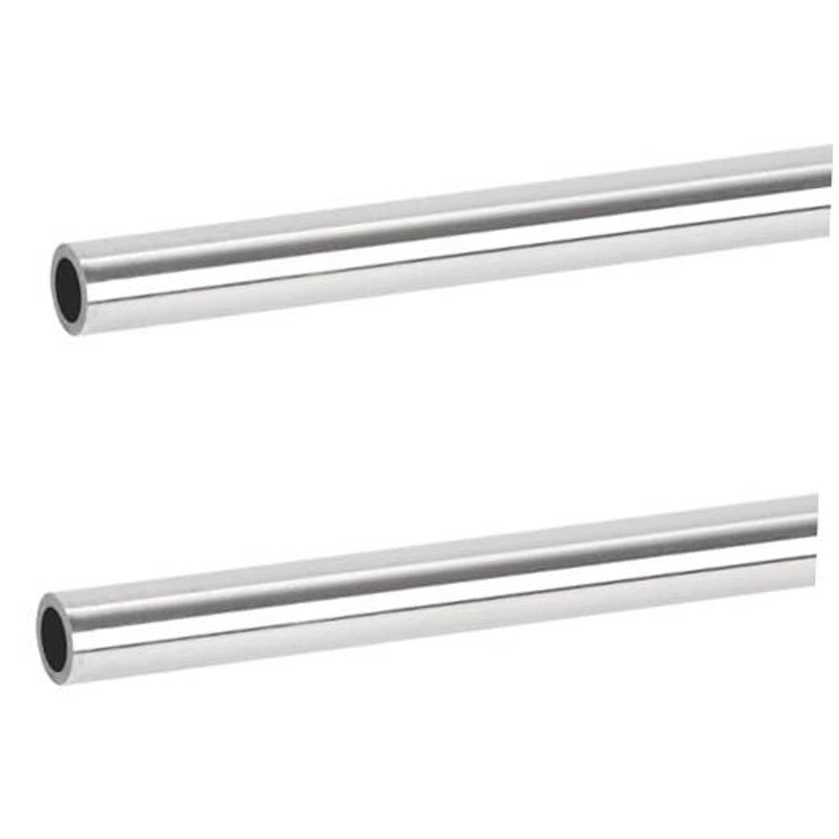 Stainless steel round seamless tube, smooth finish, straight pipe with open ends
