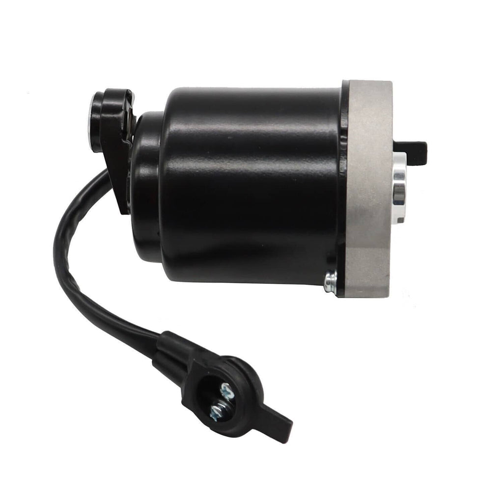 ABS brake booster pump motor with black body and metal electrical connector
