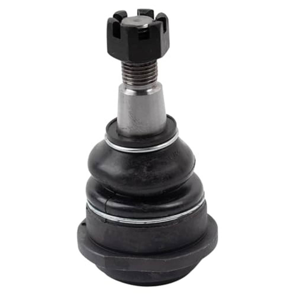 Front upper ball joint with black boot, metal stud, and mounting base
