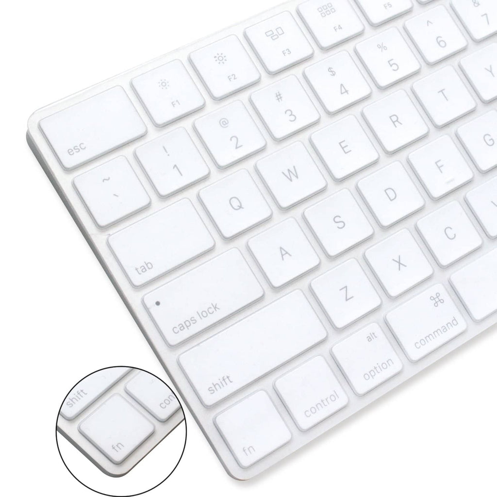 Transparent silicone keyboard cover with cutouts for keys and ports