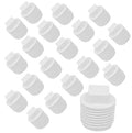 White PVC male thread plug adaptors, ridged threaded ends, pack of 20 connectors