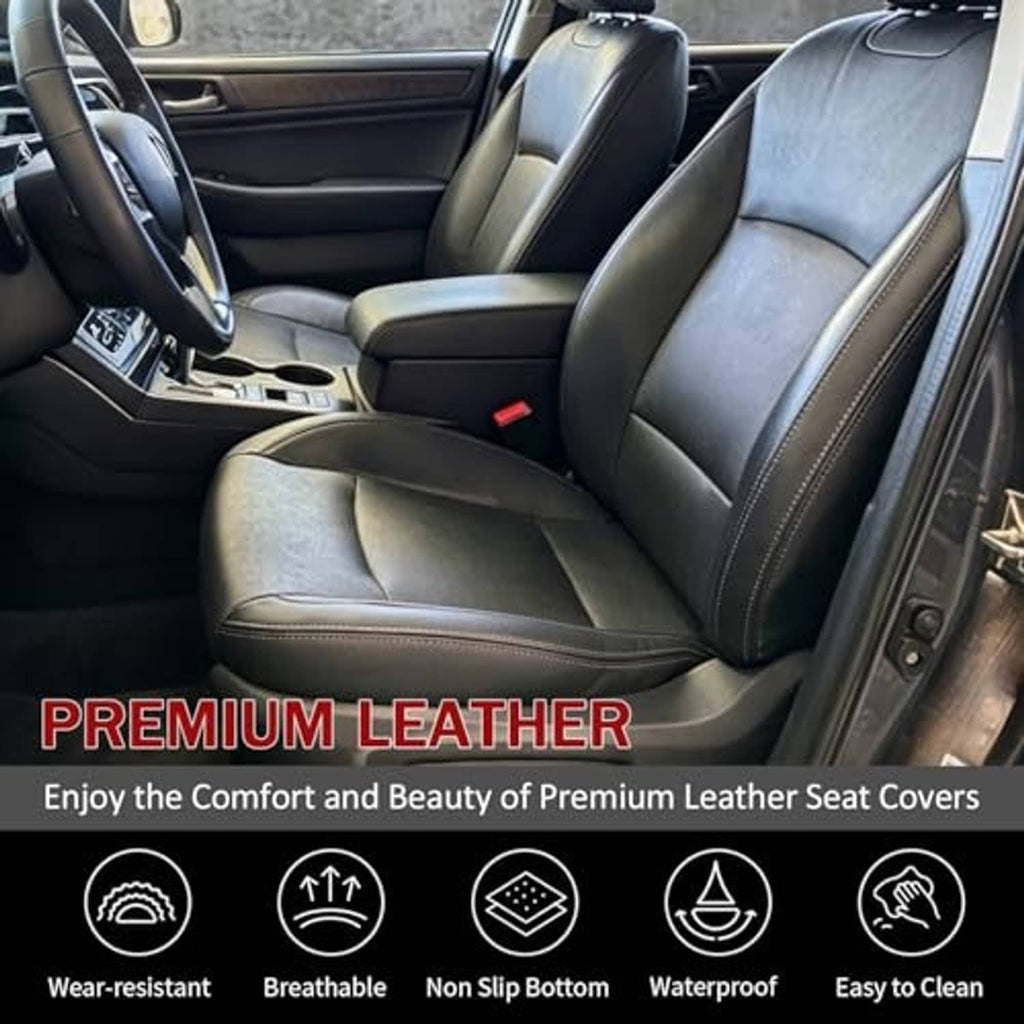 Black driver seat bottom replacement cover fitted on car front seat