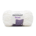 Bernat Velvet super bulky chenille yarn skein, white