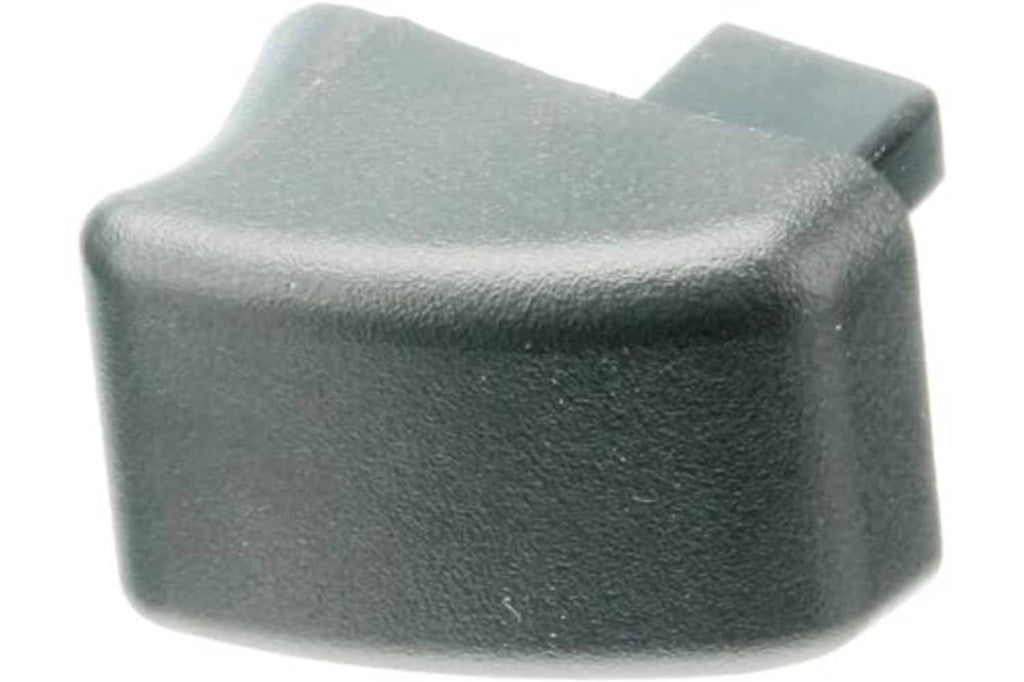 Dark gray seat adjustment knob with textured rounded top