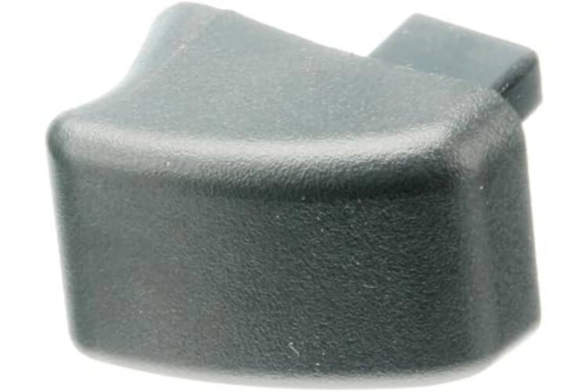 Dark gray seat adjustment knob with textured rounded top