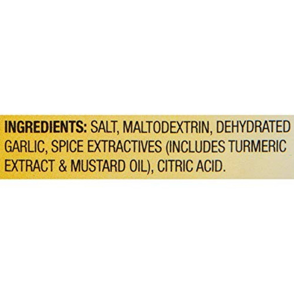 Mrs. Wages kosher dill pickles mix ingredients label: salt, maltodextrin, garlic spice extract