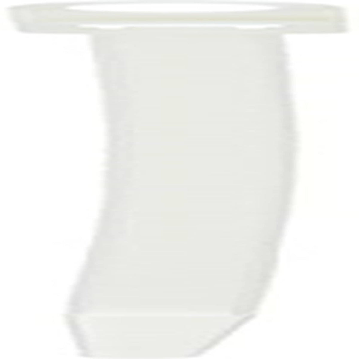 Natural screw-mount cable tie, close-up of looped strap
