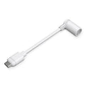 White USB-C male to DC 3.5mm ring barrel plug adapter cable