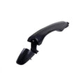 Black exterior door handle with mounting bracket and insert