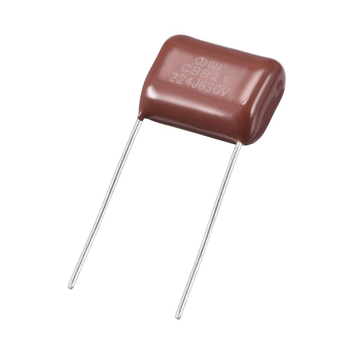 Brown CBB21 metallized film capacitor, 630V 0.22uF, radial leads