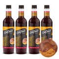 Set of 4 DaVinci Gourmet gingerbread syrup bottles with cookie