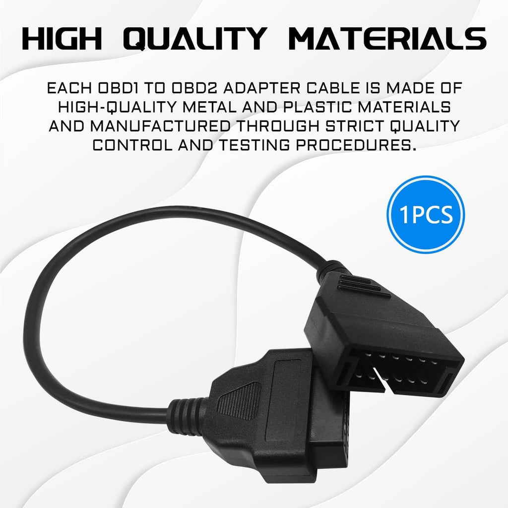 Black OBD adapter cable with molded connector housing