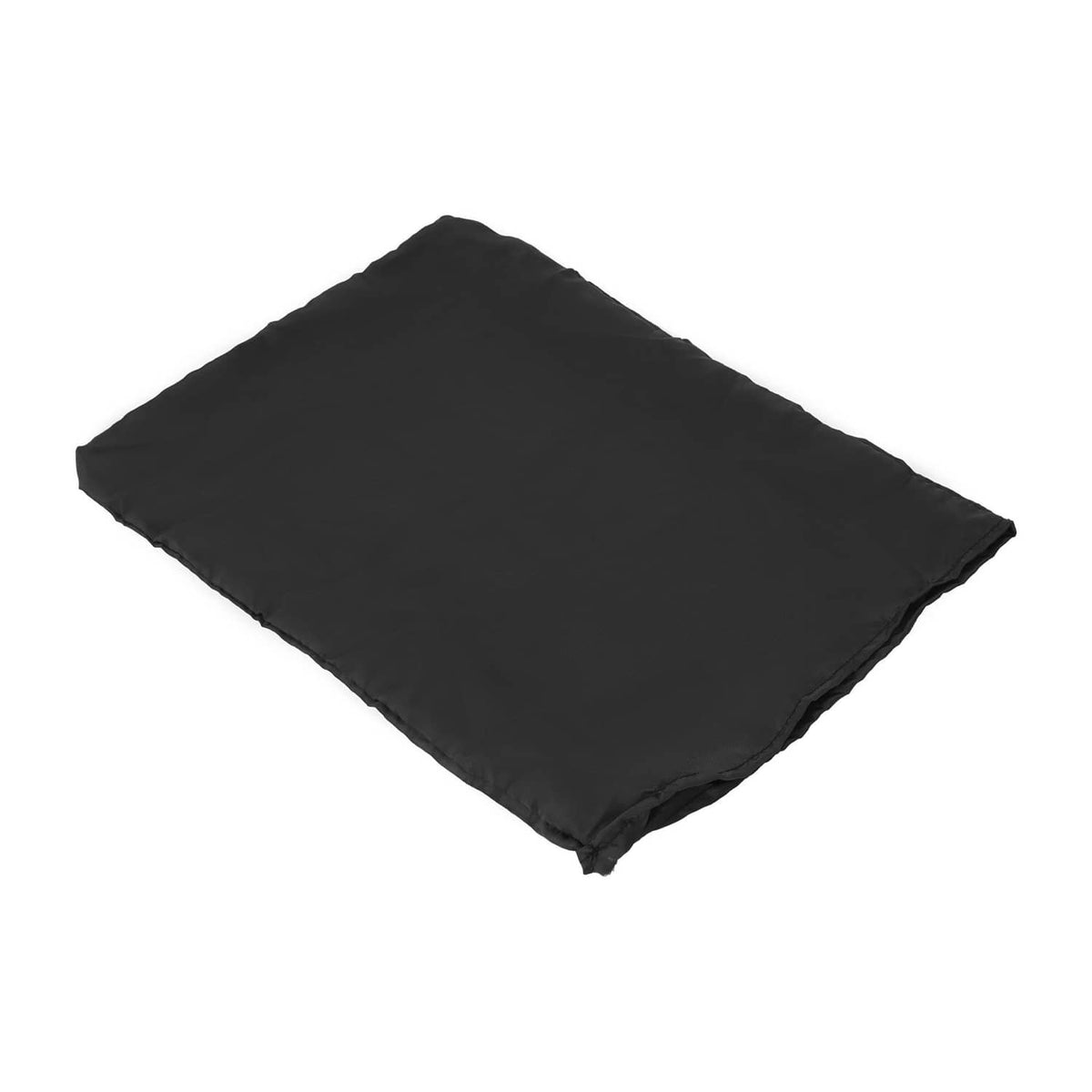 Black waterproof cover panel with smooth surface and stitched corners