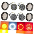 Round smoked-lens LED turn signal light housings, 4-piece set